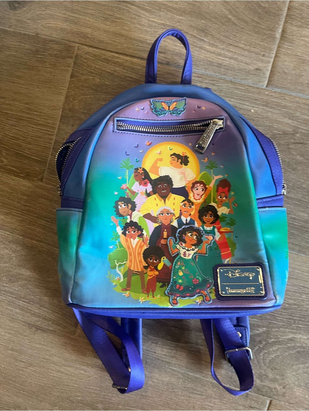 Disney Mini Backpack in Purple, Teal & Green Gradient with Encanto Artwork